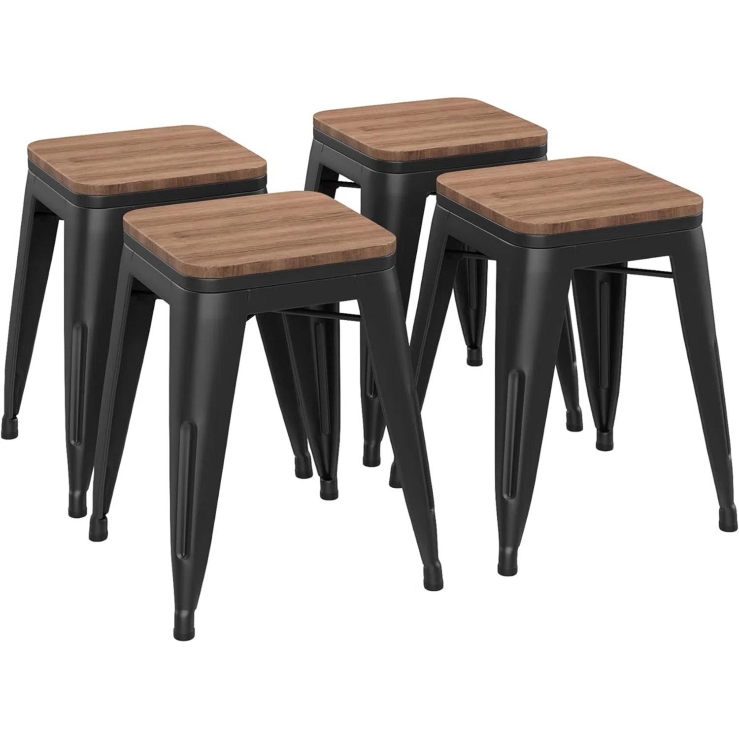 Dark Brown Wood Table Set for 4 - image-5