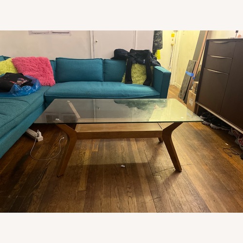 Used Mid-century Modern Glass Coffee Table for sale on AptDeco