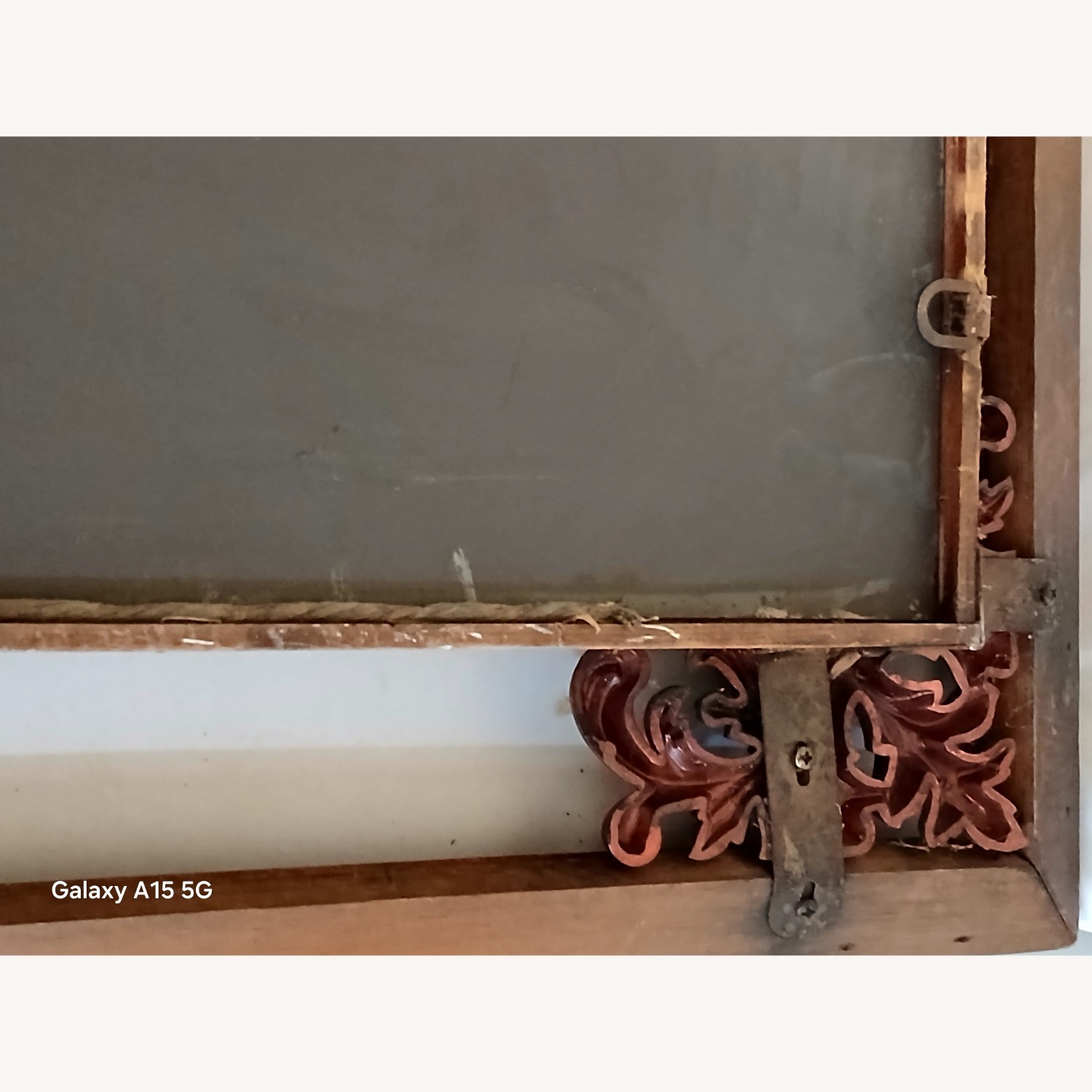 Vintage Mirror with Wooden Shelves - image-8