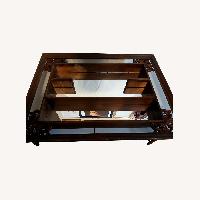 Vintage Mirror with Wooden Shelves 