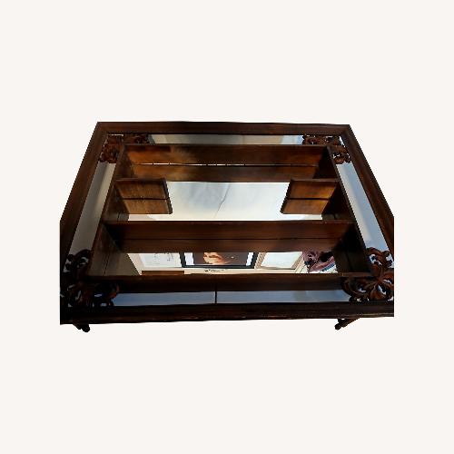 Used Vintage Mirror with Wooden Shelves  for sale on AptDeco