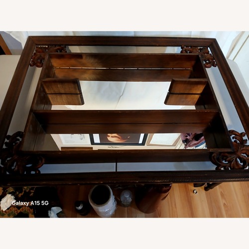 Used Vintage Mirror with Wooden Shelves  for sale on AptDeco