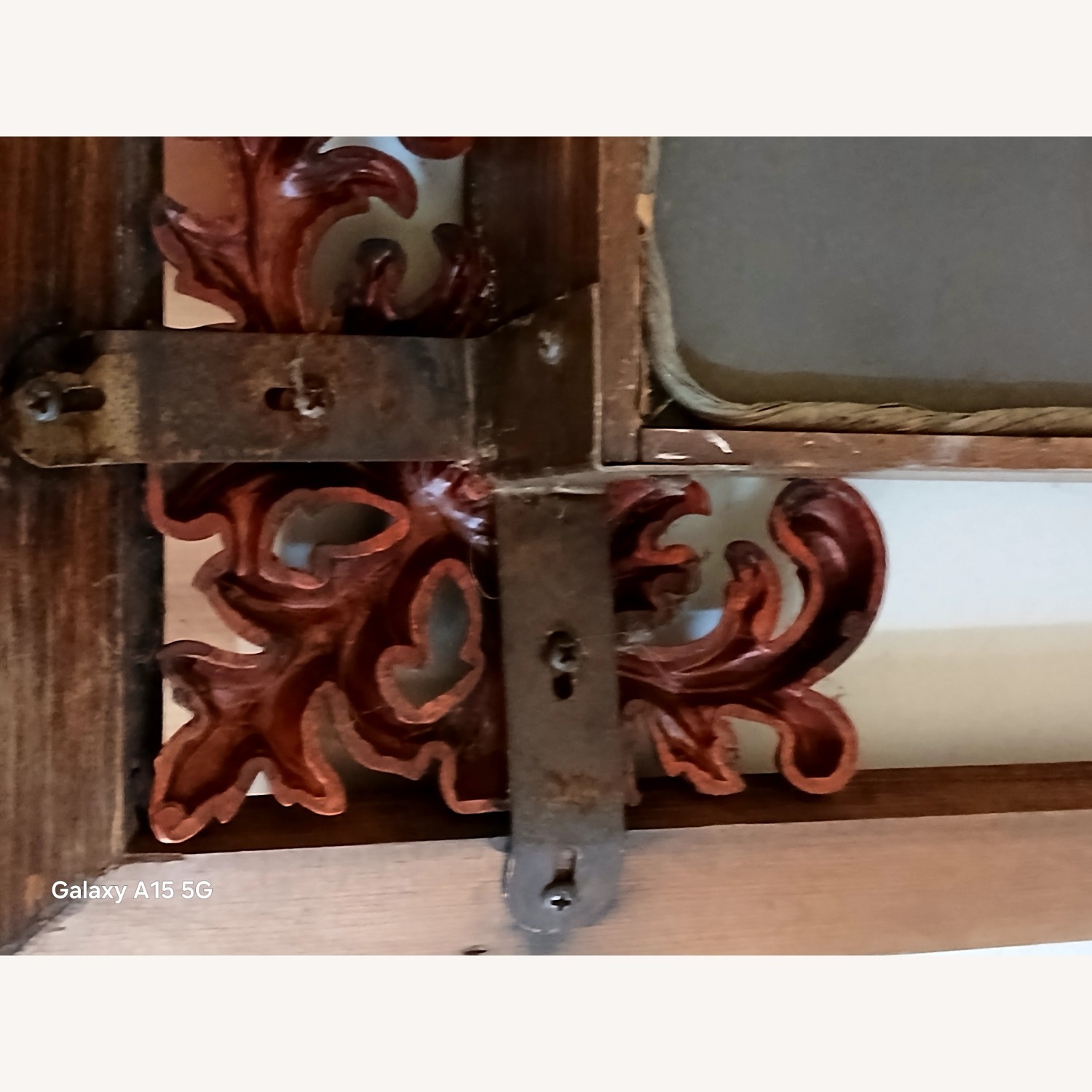 Vintage Mirror with Wooden Shelves - image-7