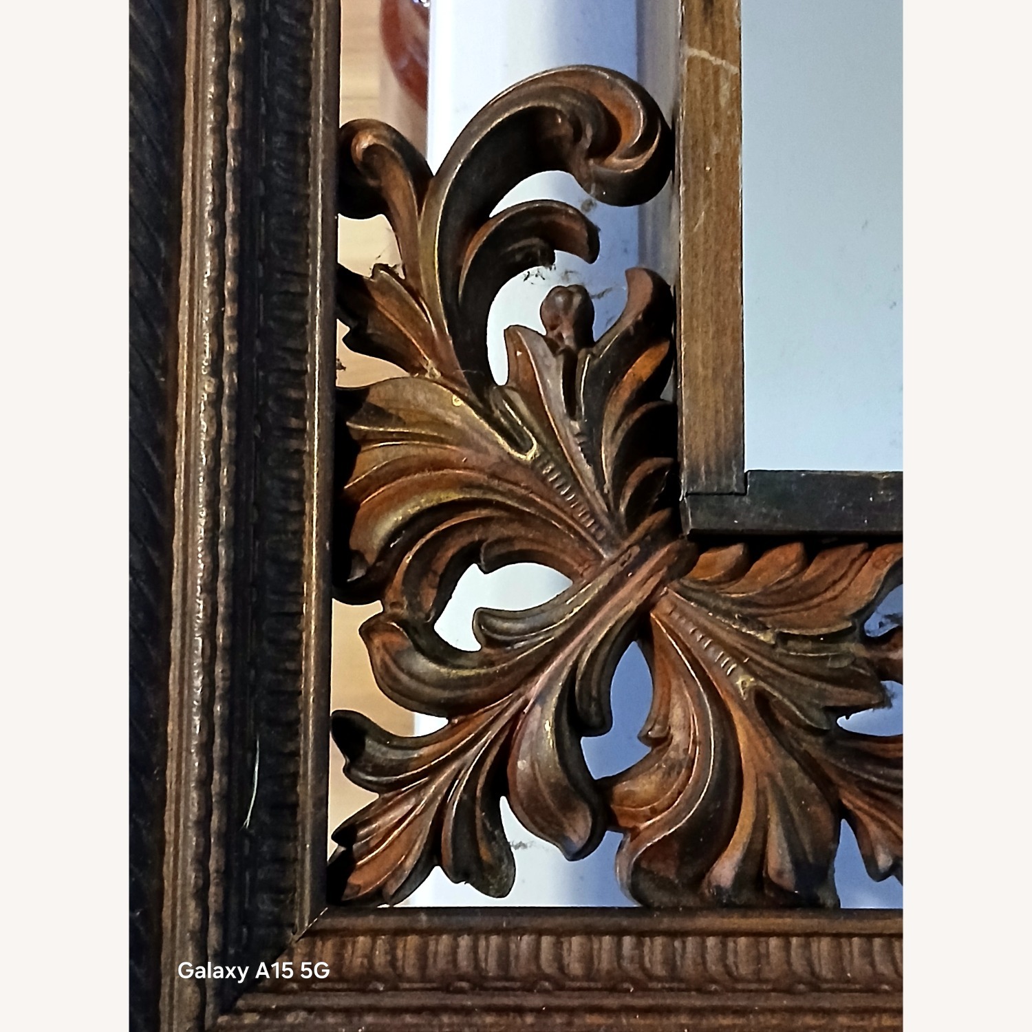 Vintage Mirror with Wooden Shelves - image-4