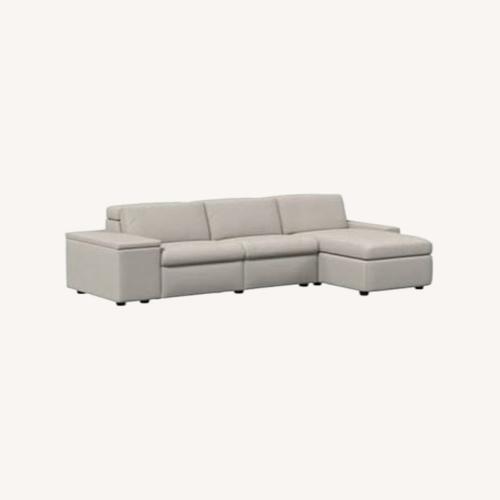 Used West Elm Enzo 3-Piece Reclining Chaise Sectional w Storage for sale on AptDeco