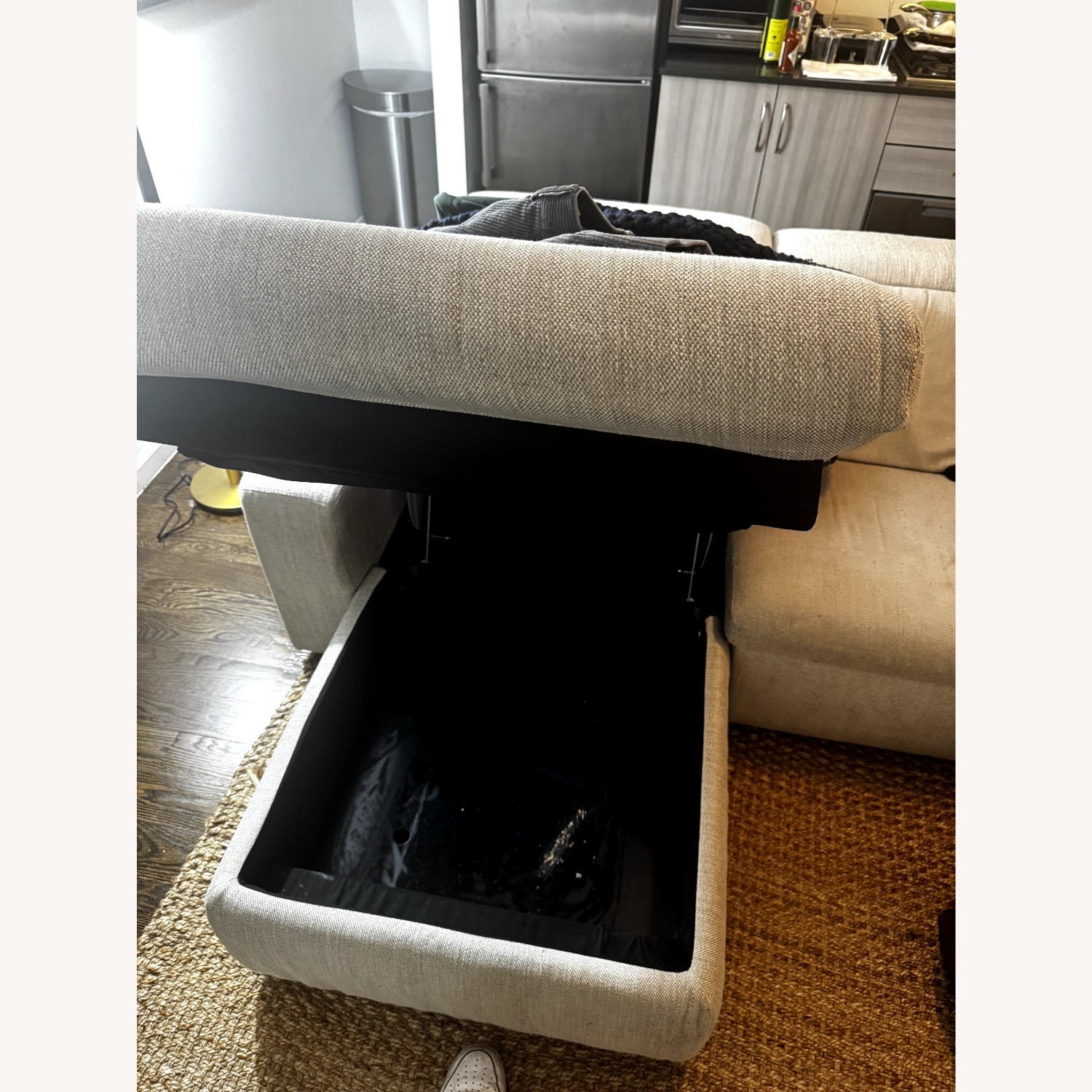 West Elm Enzo 3-Piece Reclining Chaise Sectional w Storage - image-5