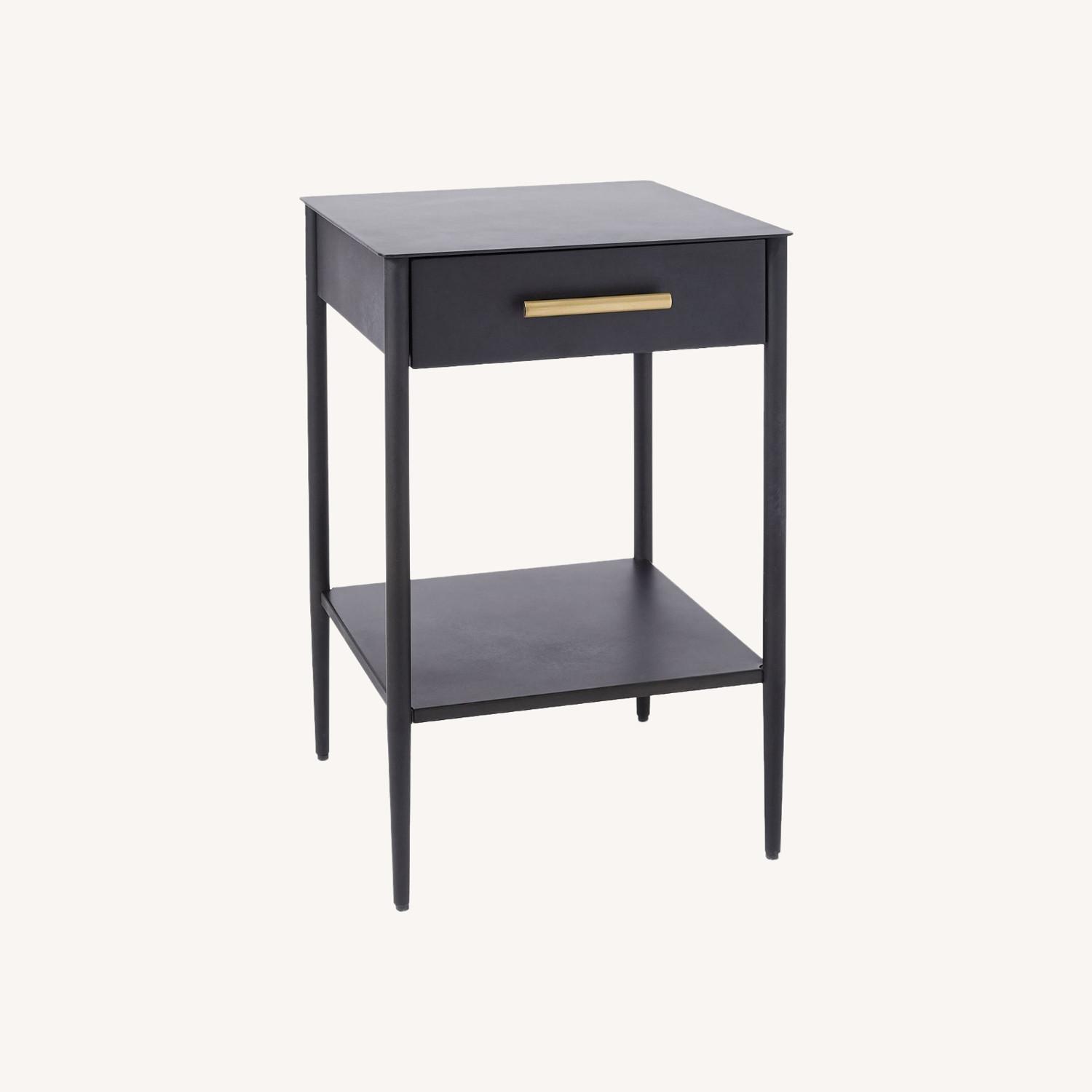 West Elm Metalwork Black Nightstand - image-0