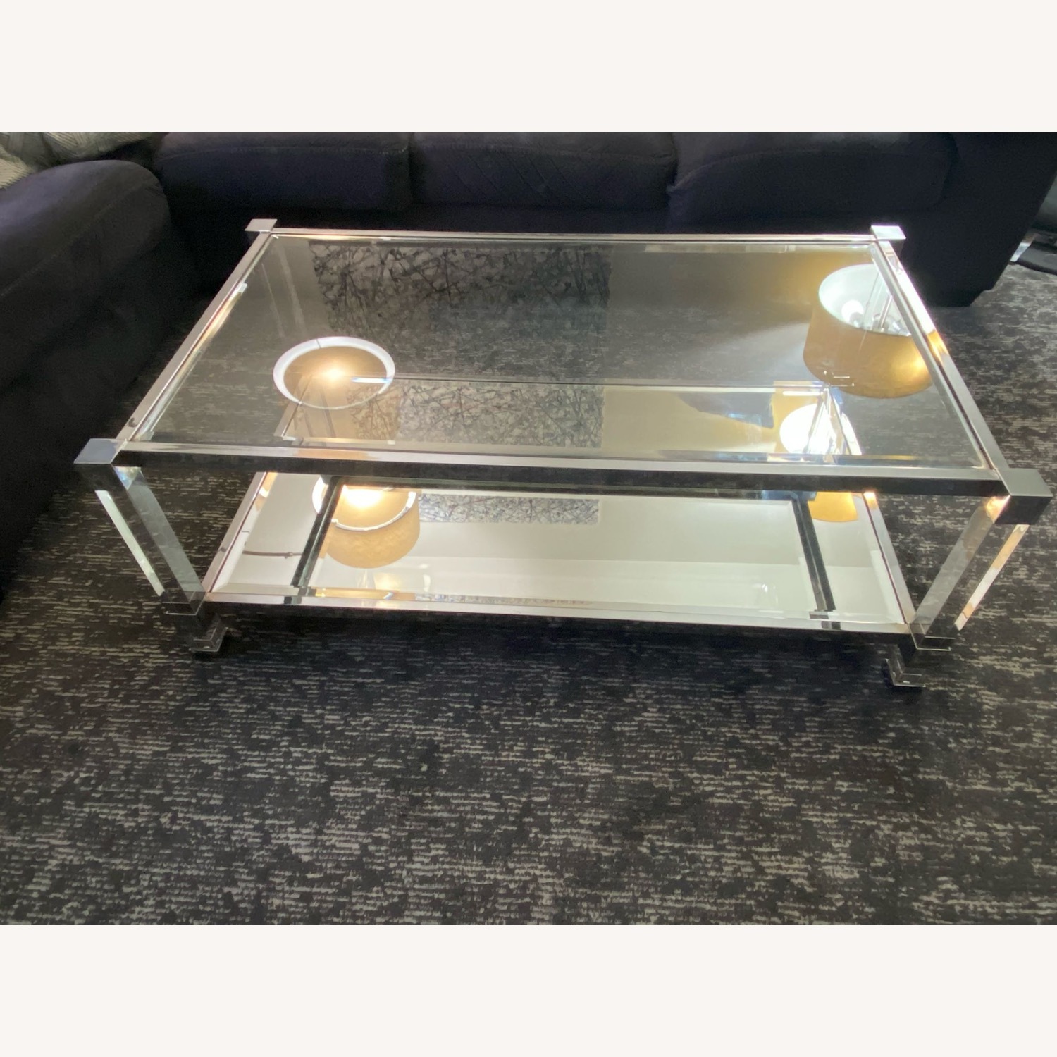 Z Gallerie Glass Coffee Table - image-1