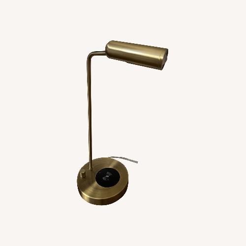 Used West Elm Linear Gold Lamp USB and Wireless Charging for sale on AptDeco