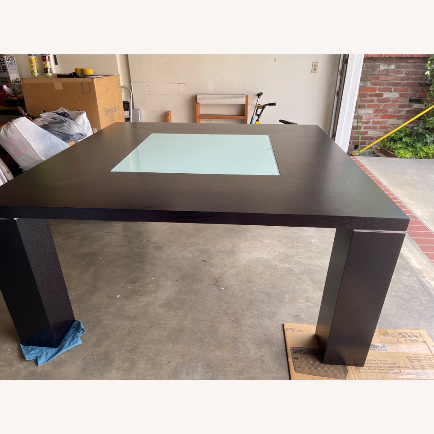 Sharelle Large Contemporary Square Dining Table - image-3