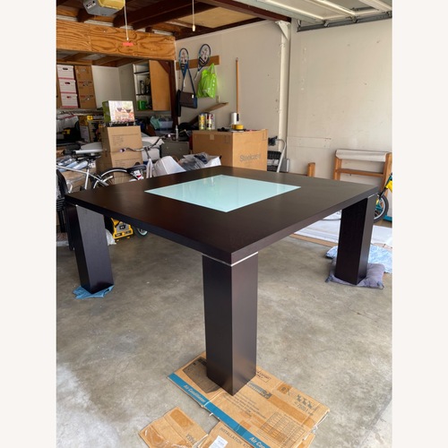 Used Sharelle Large Contemporary Square Dining Table for sale on AptDeco