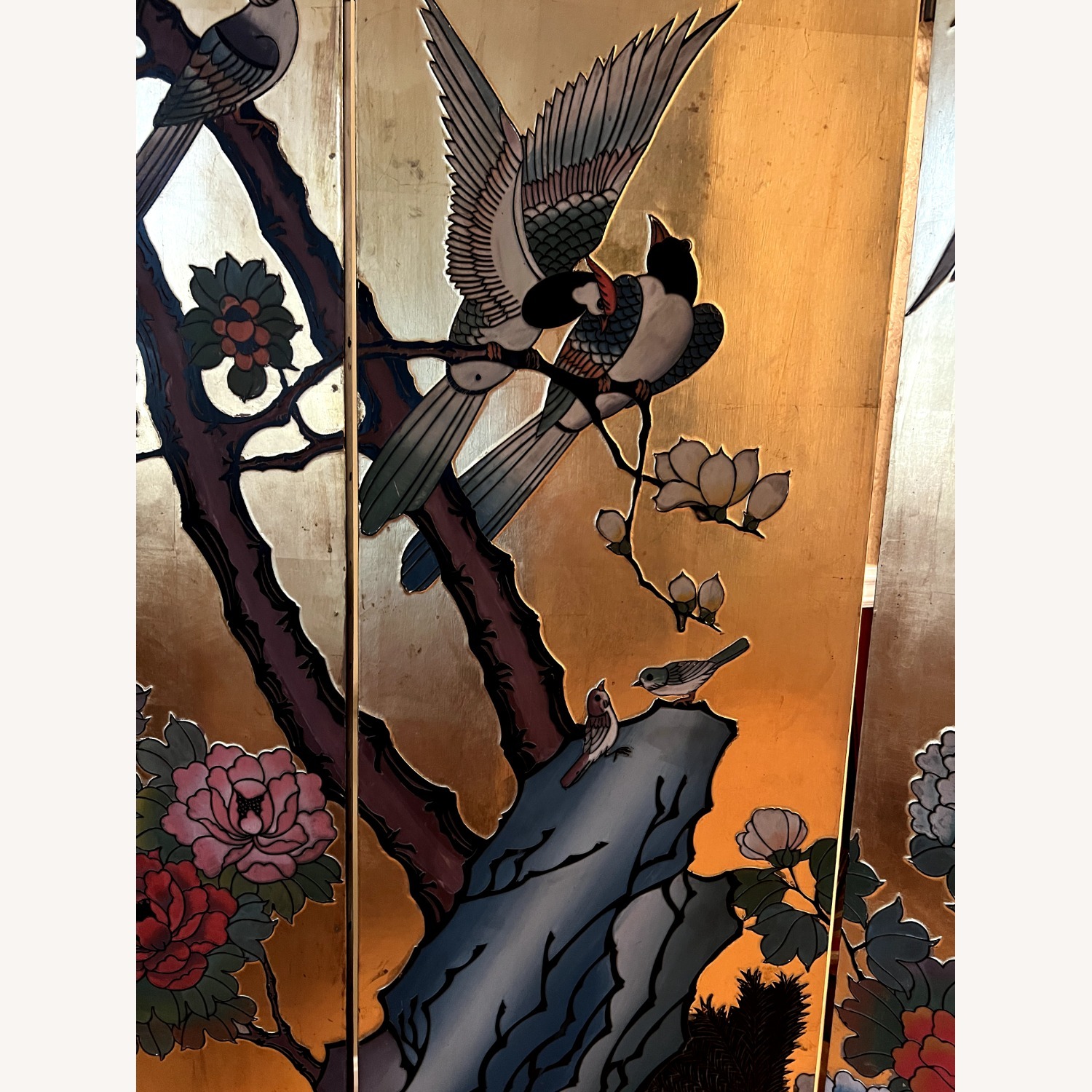 Vintage Oriental Asian 4 Panels - image-3