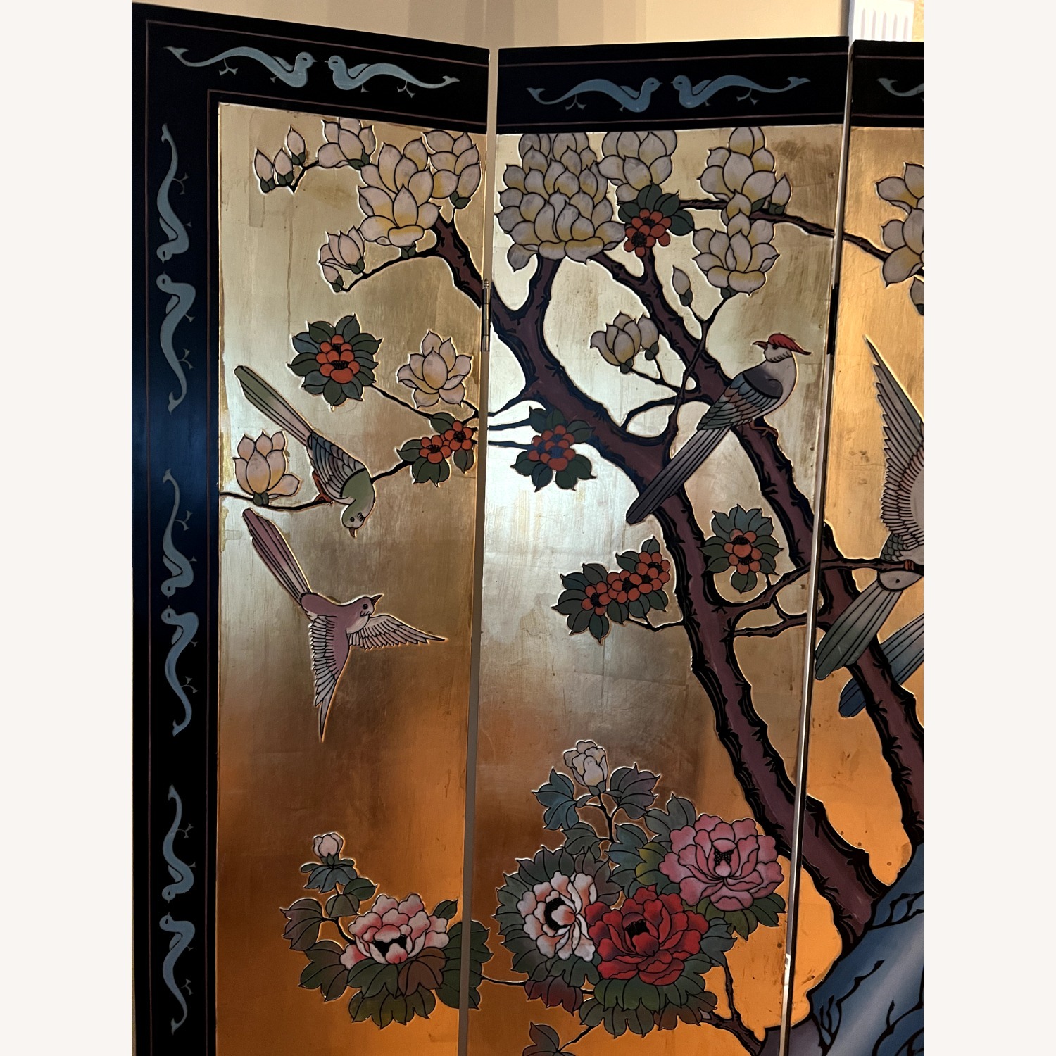 Vintage Oriental Asian 4 Panels - image-9