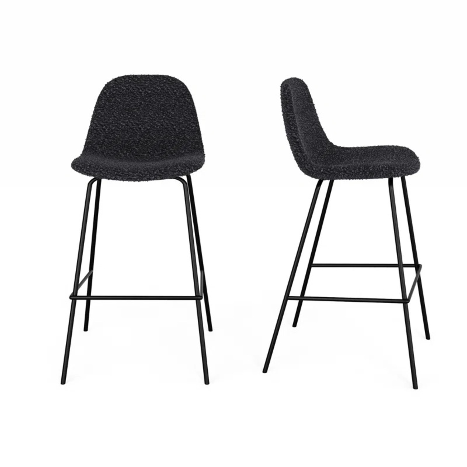 AllModern Boucle Counter Stool Set of 2 - image-3