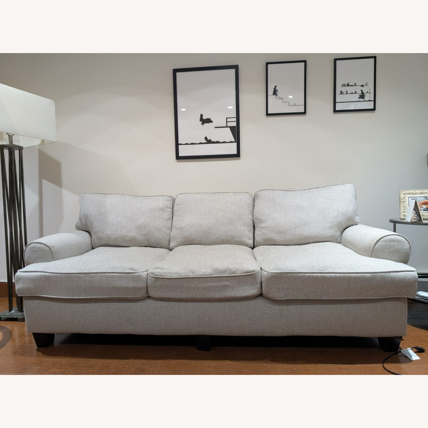 Queen Light Gray Sleeper Sofa - image-2