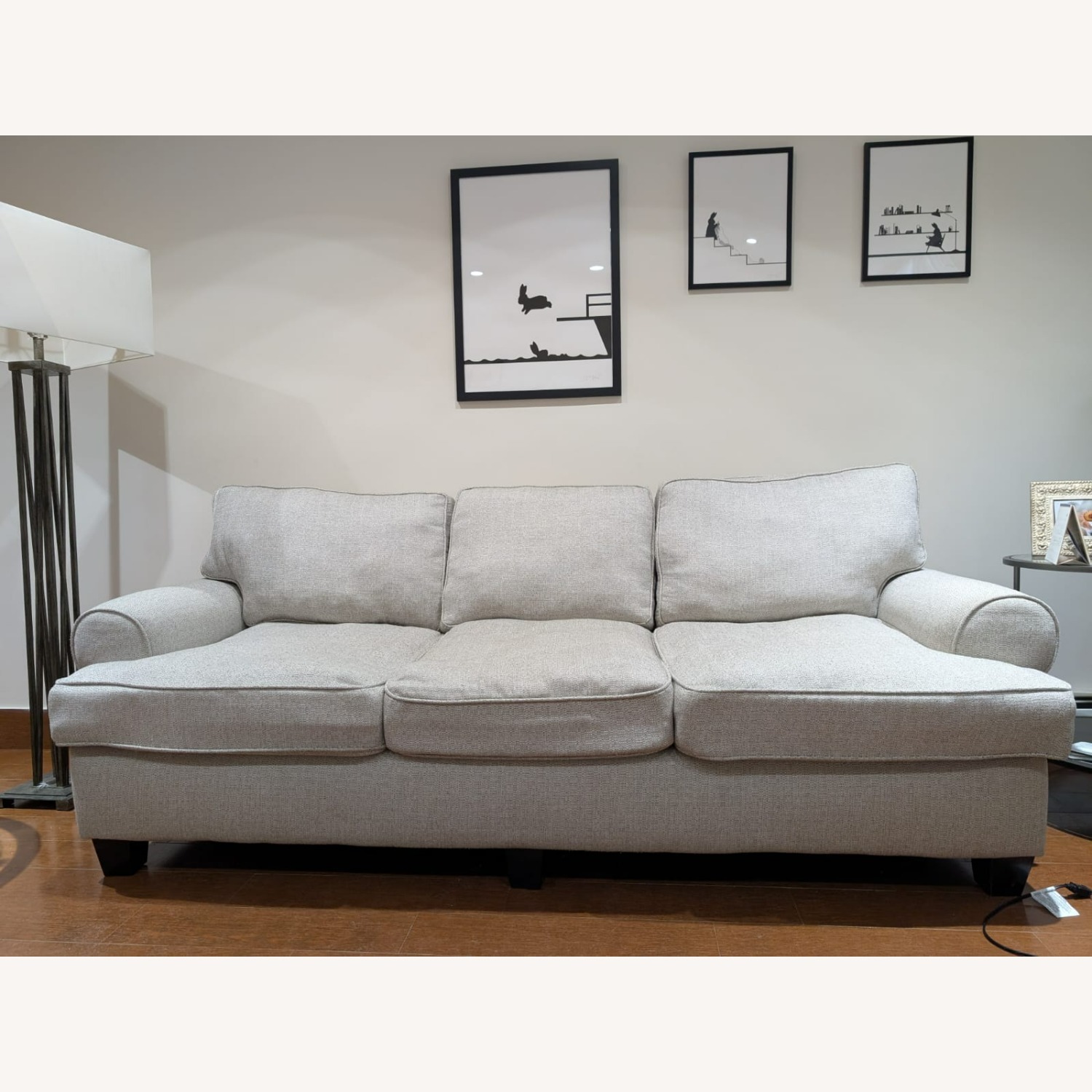 Queen Light Gray Sleeper Sofa - image-1