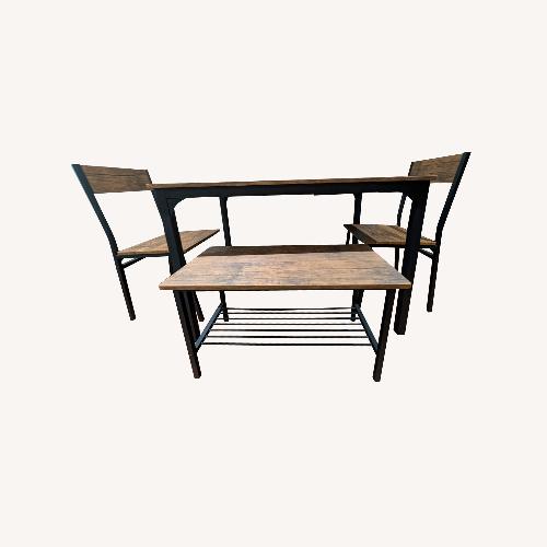 Used 4 Items Dining Set Table Two Chairs and a Bench for sale on AptDeco