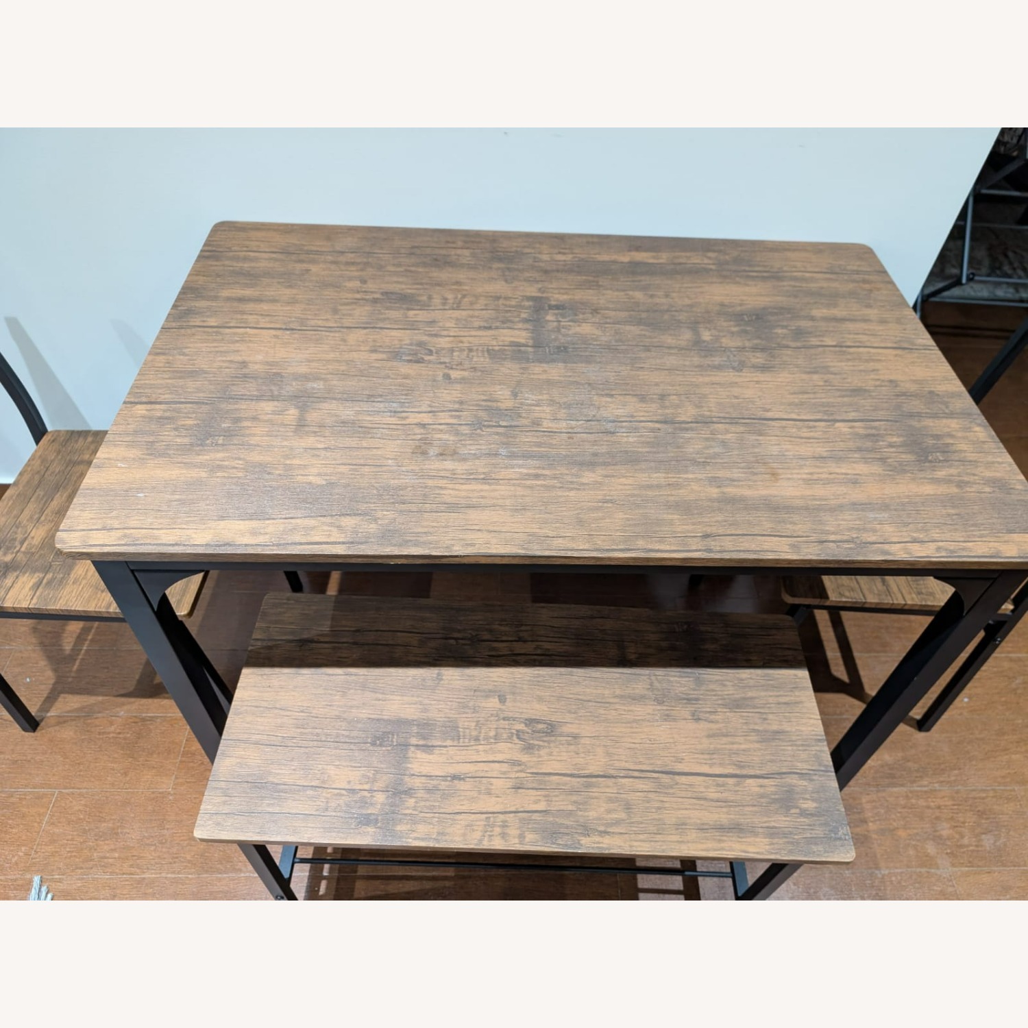 4 Items Dining Set Table Two Chairs and a Bench - image-4