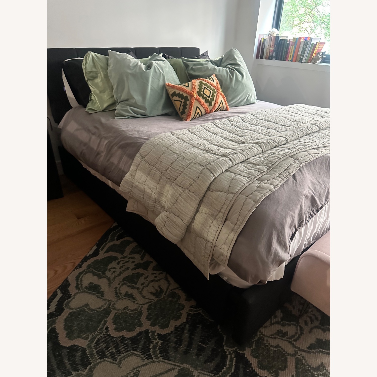 Modern Upholstered Bed with 4 Storage Drawers  - image-5