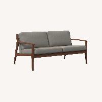 West Elm Mid-Century Show Wood loveseat