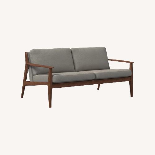 Used West Elm Mid-Century Show Wood loveseat for sale on AptDeco