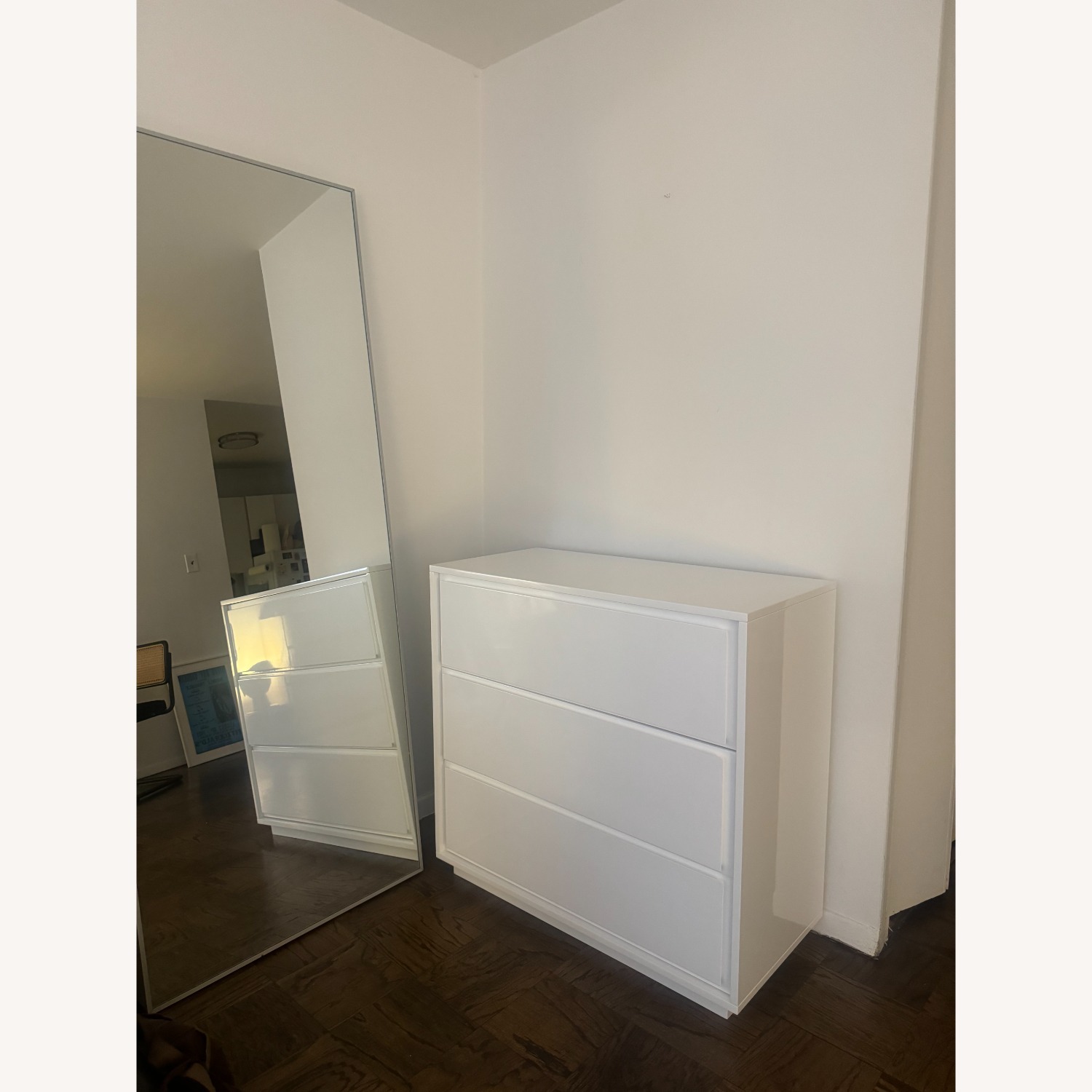 CB2 Gallery 3-Drawer White Dresser - image-1