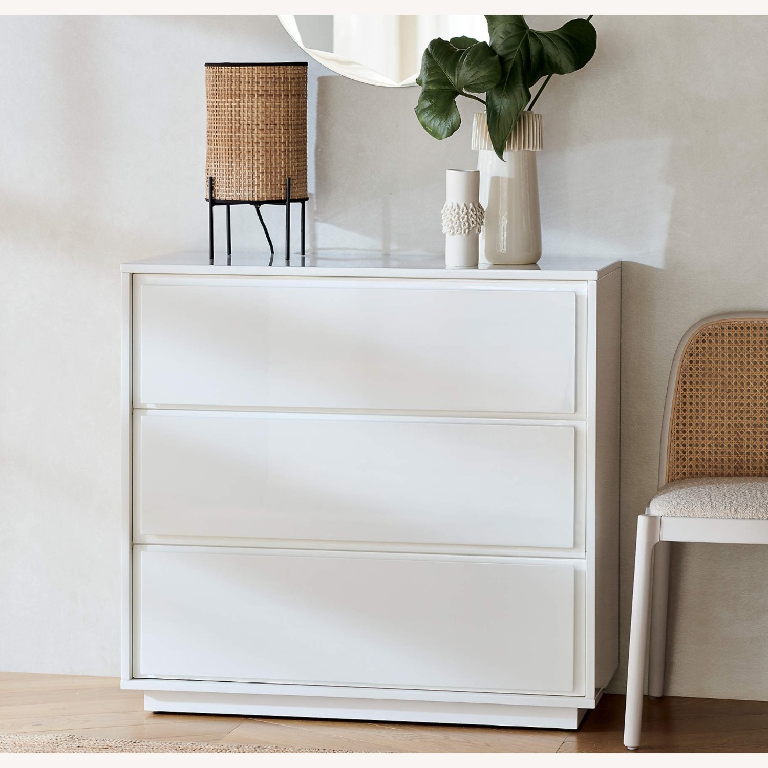 CB2 Gallery 3-Drawer White Dresser - image-4