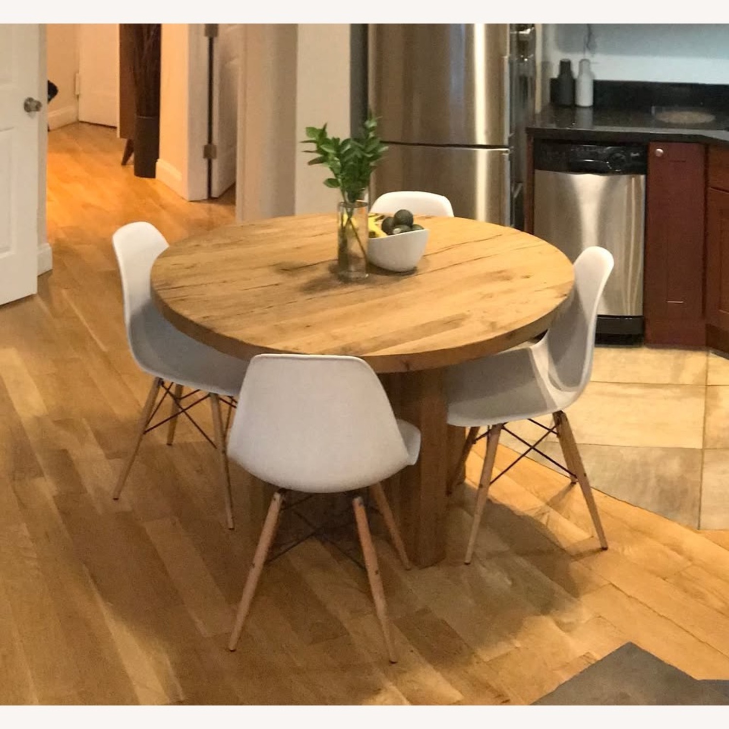 Restoration Hardware Reclaimed Oak Plank Round Dining Table - image-1