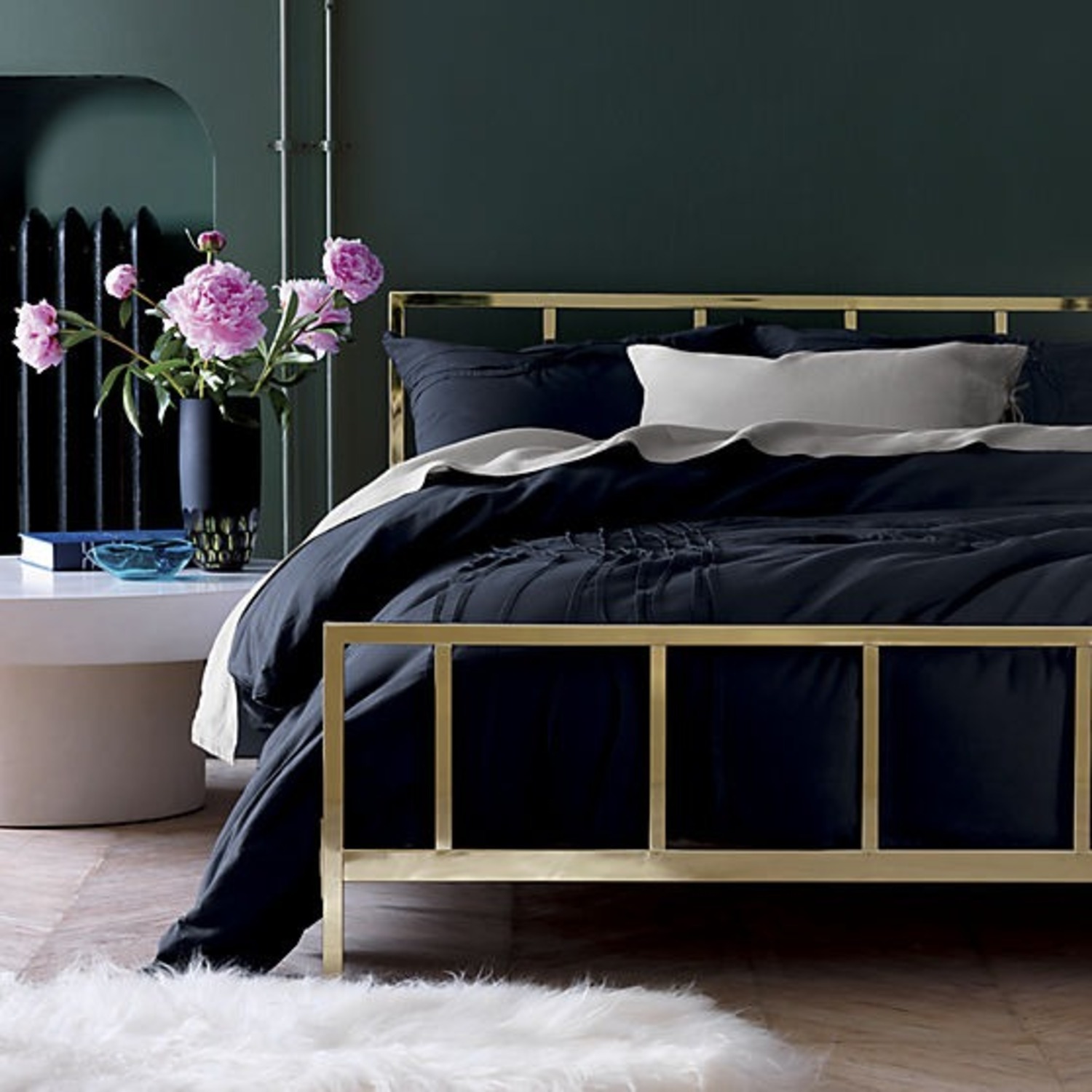 CB2 Alchemy Gold Bronze King Bed Frame - image-4