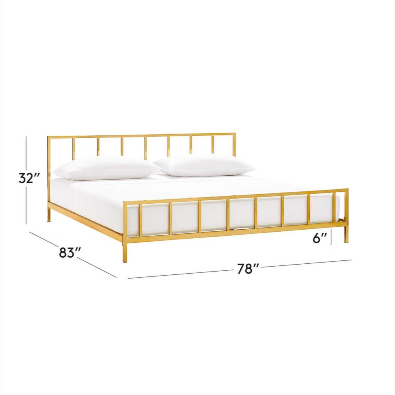 CB2 Alchemy Gold Bronze King Bed Frame - image-3