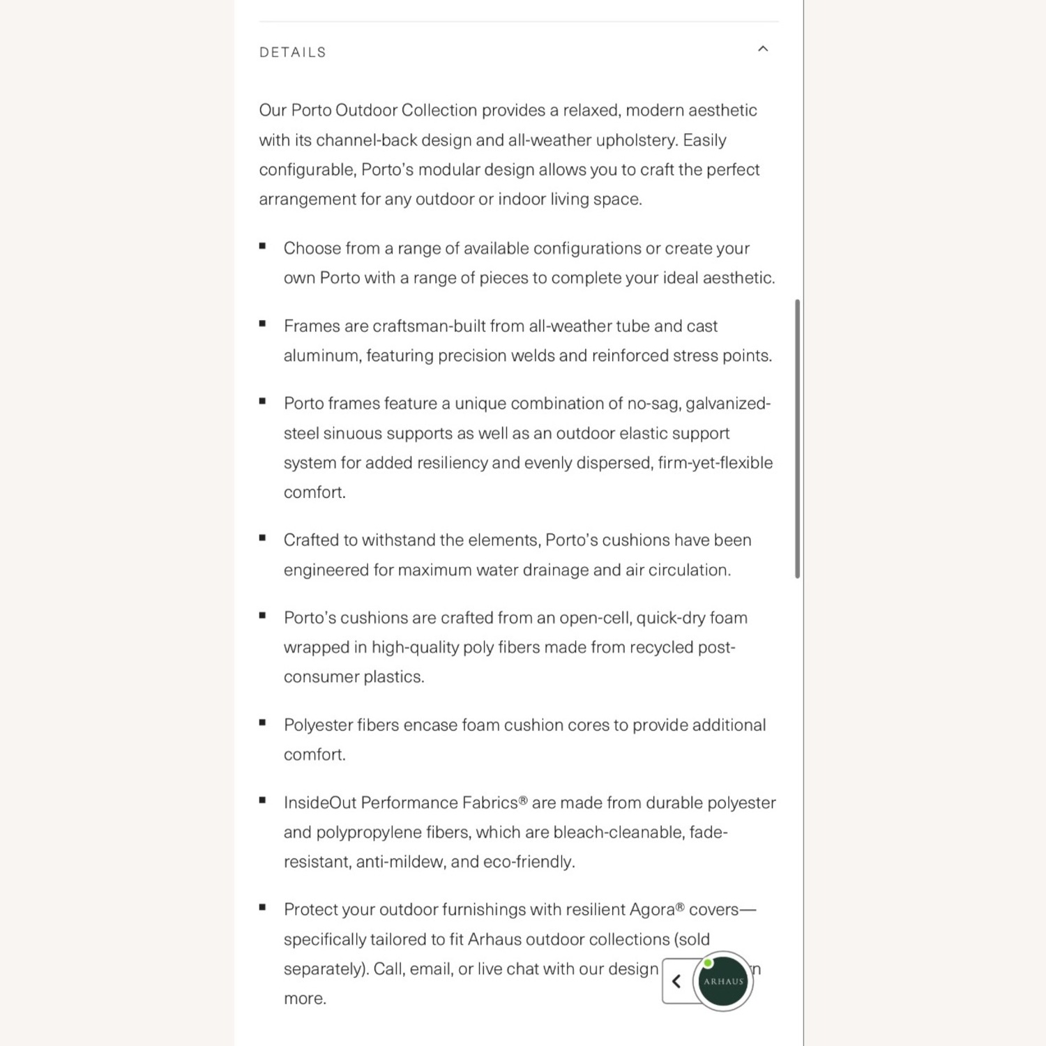 Arhaus Porto Outdoor Sofa & Ottoman - image-4