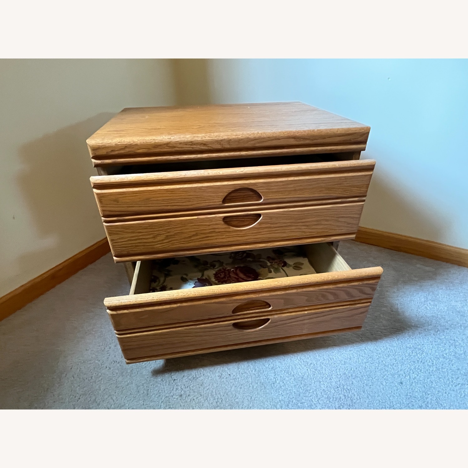 Palliser Oak Mid Century Modern Nightstand - image-2