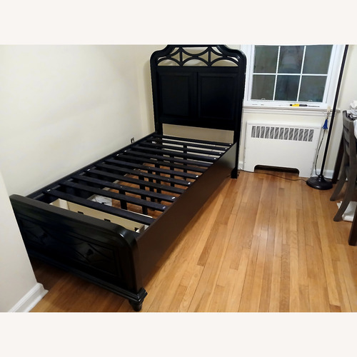 Used Mystic Black Twin Bed for sale on AptDeco