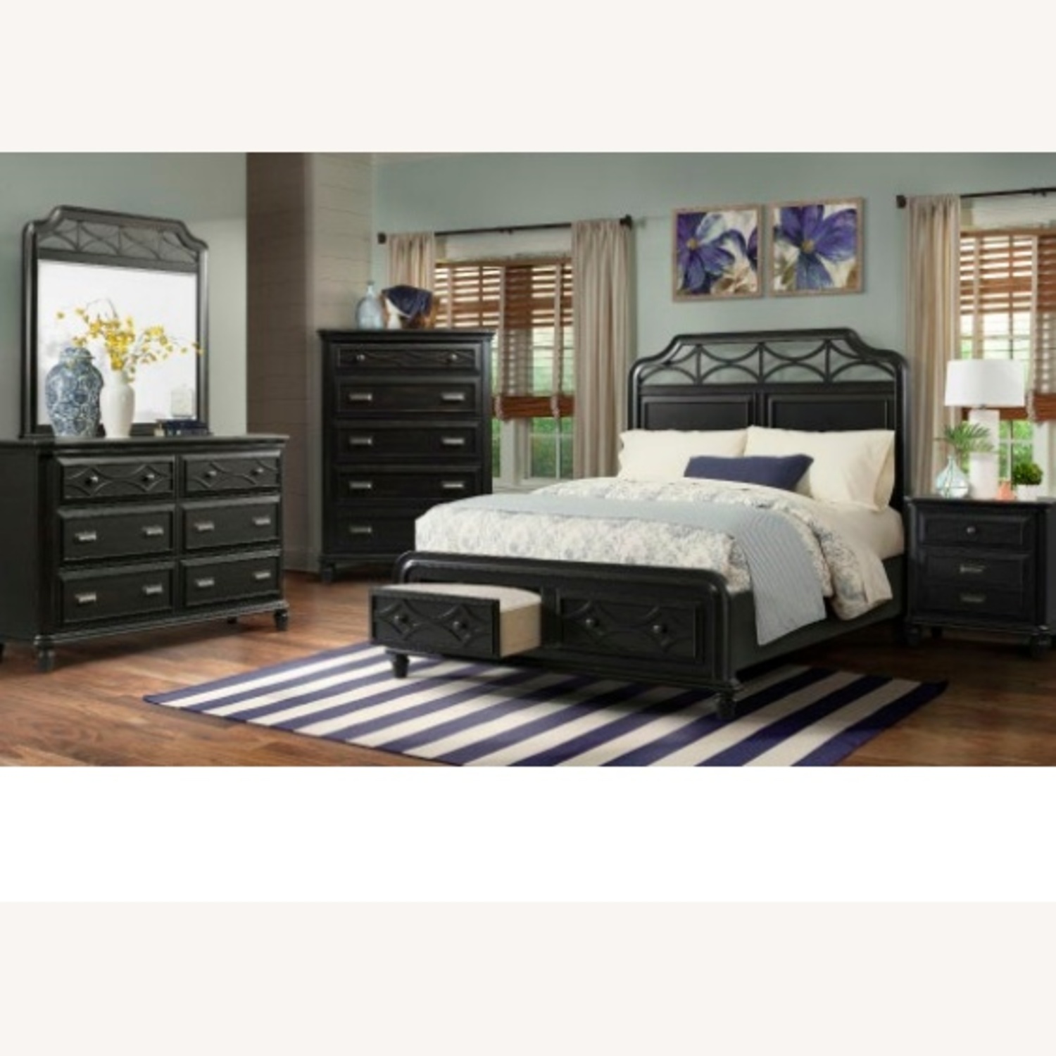 Mystic Black Twin Bed - image-6