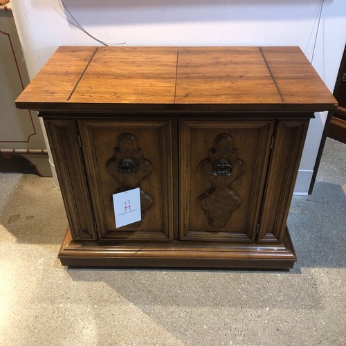 Used Vintage Wood Fold Out Top Bar Cabinet for sale on AptDeco