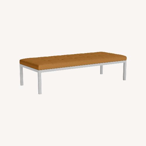 Used Room & Board Ravella Leather Ottoman  for sale on AptDeco