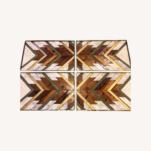 Used Wood Mosaic Art Wall Art from Bailey Builds  for sale on AptDeco