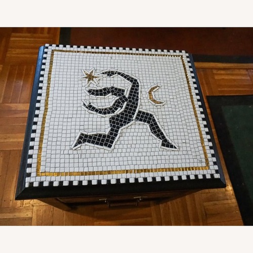 Used Broyhill Celestial Mosaic Wood End Table for sale on AptDeco