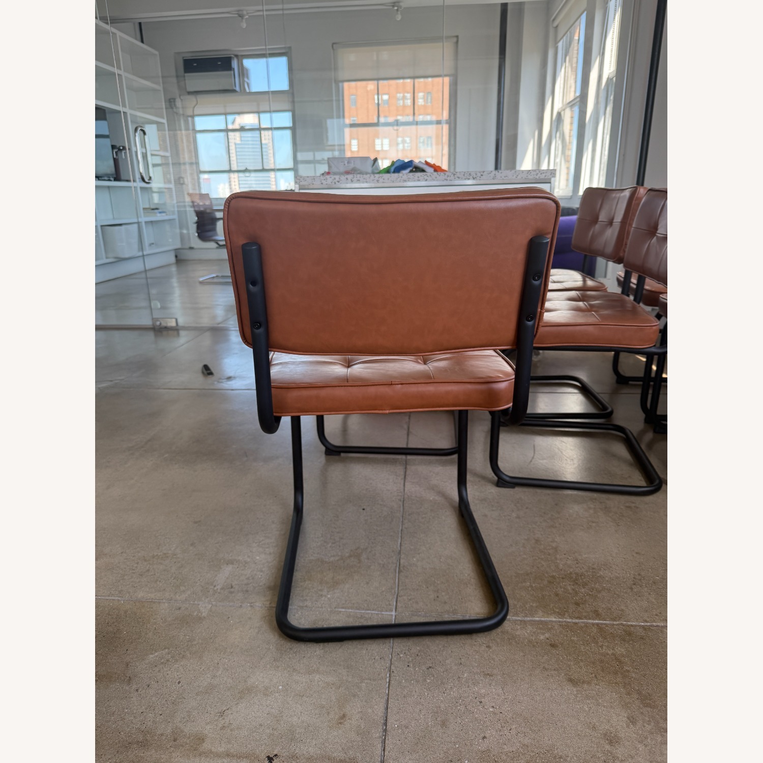 Brown Leather Chairs - image-3