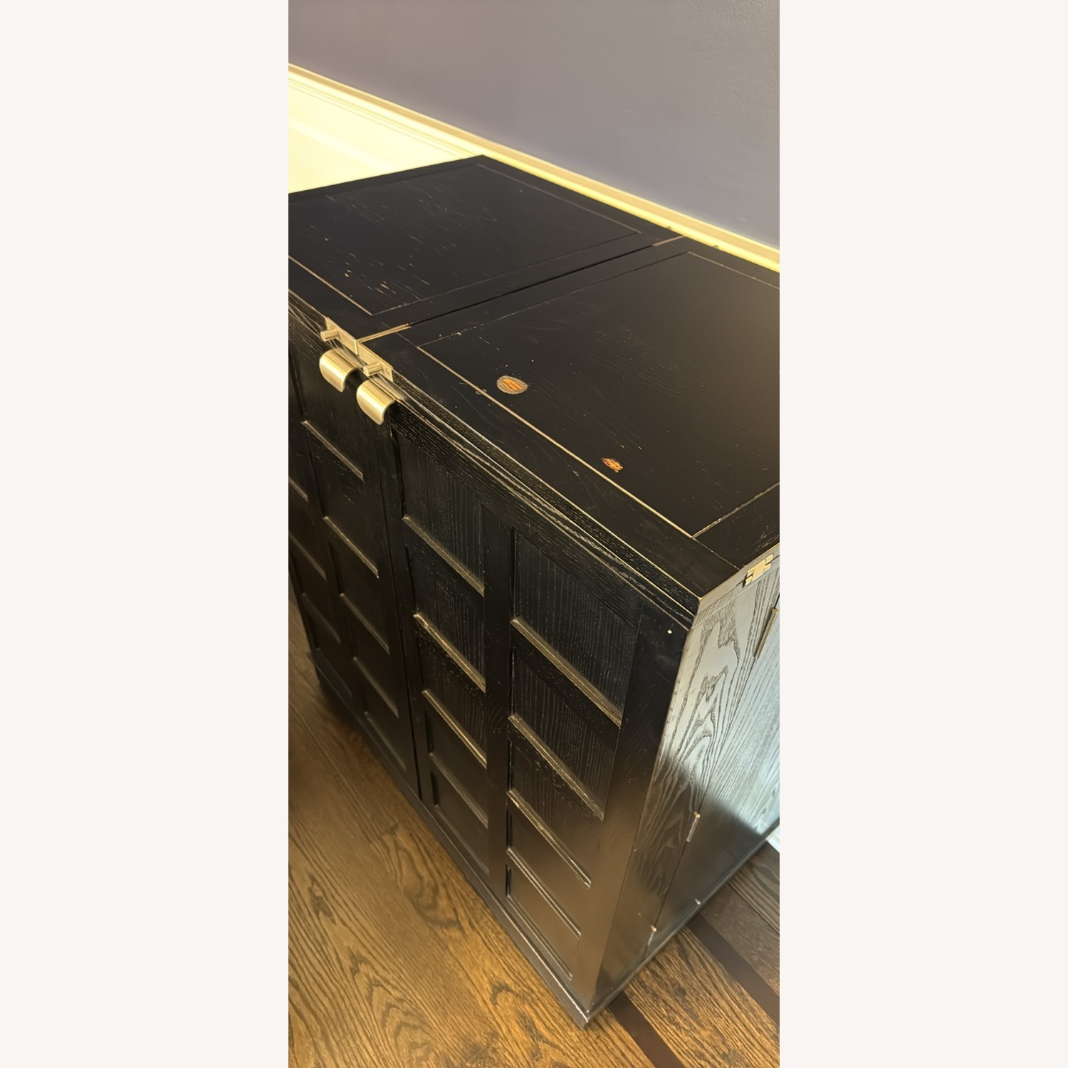 Crate & Barrel Steamer Bar Cabinet - image-6