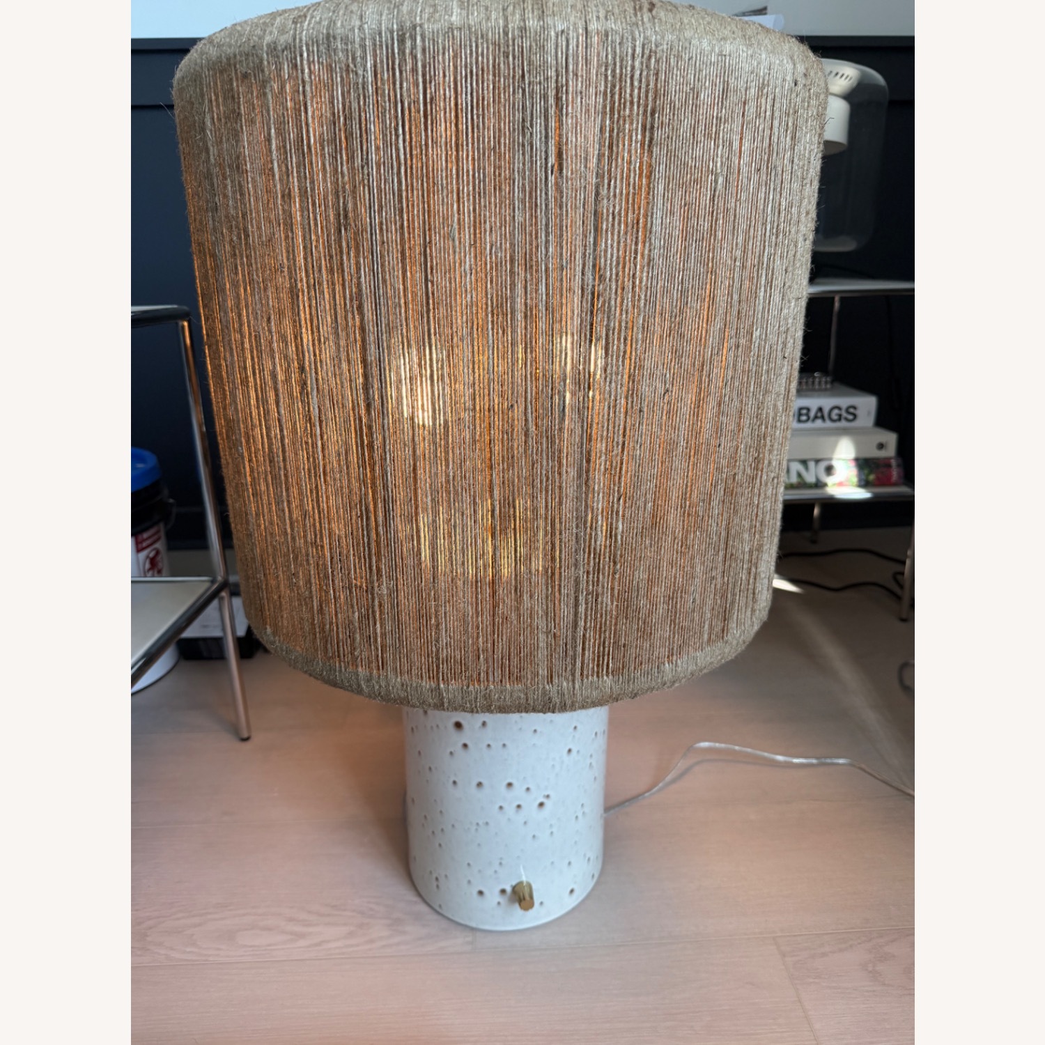 CB2 Ramble Tall White Ceramic Table Lamp - image-1