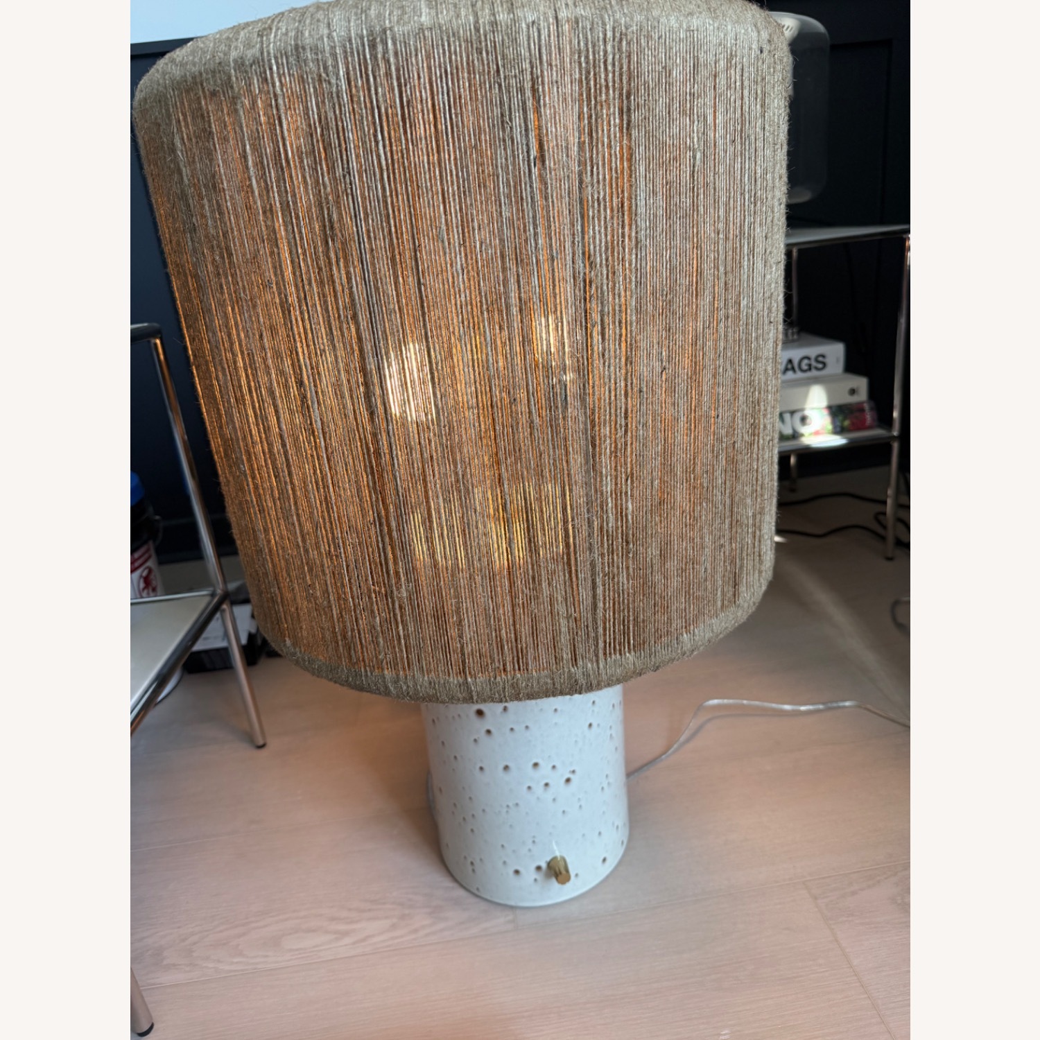 CB2 Ramble Tall White Ceramic Table Lamp - image-5