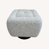 CB2 Fells Tufted Ottoman Blouce