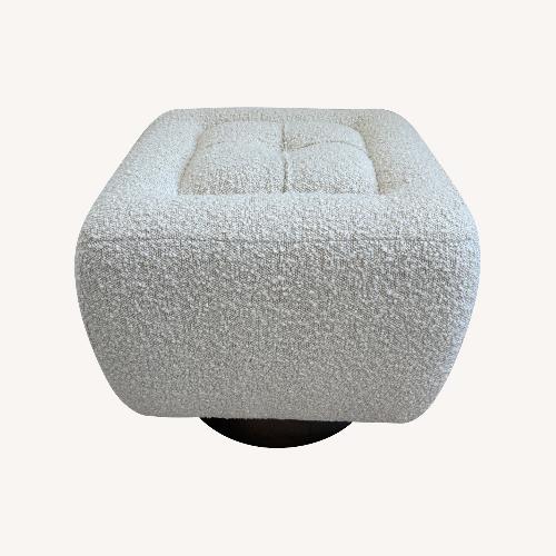 Used CB2 Fells Tufted Ottoman Blouce for sale on AptDeco