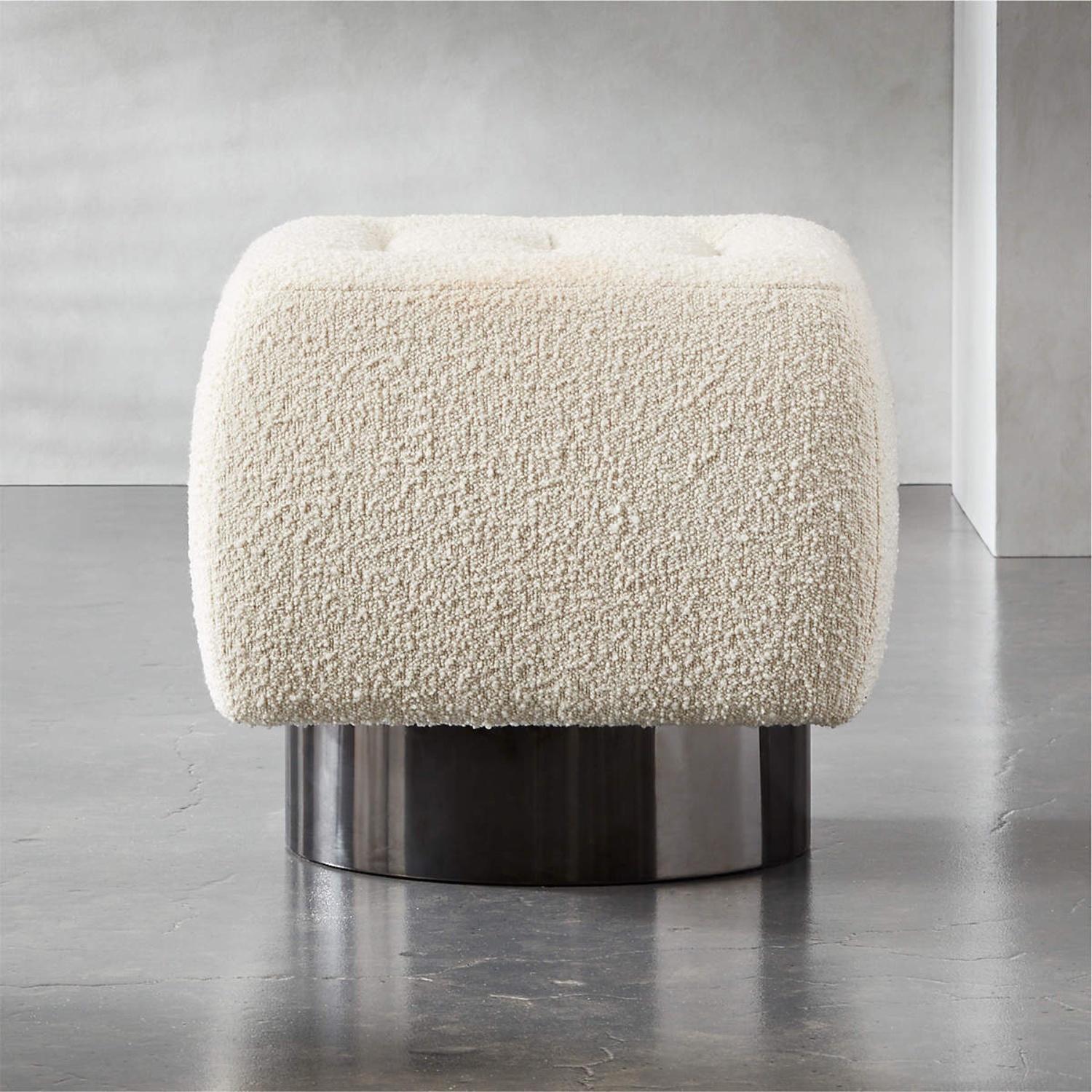 CB2 Fells Tufted Ottoman Blouce - image-6