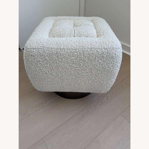 Used CB2 Fells Tufted Ottoman Blouce for sale on AptDeco