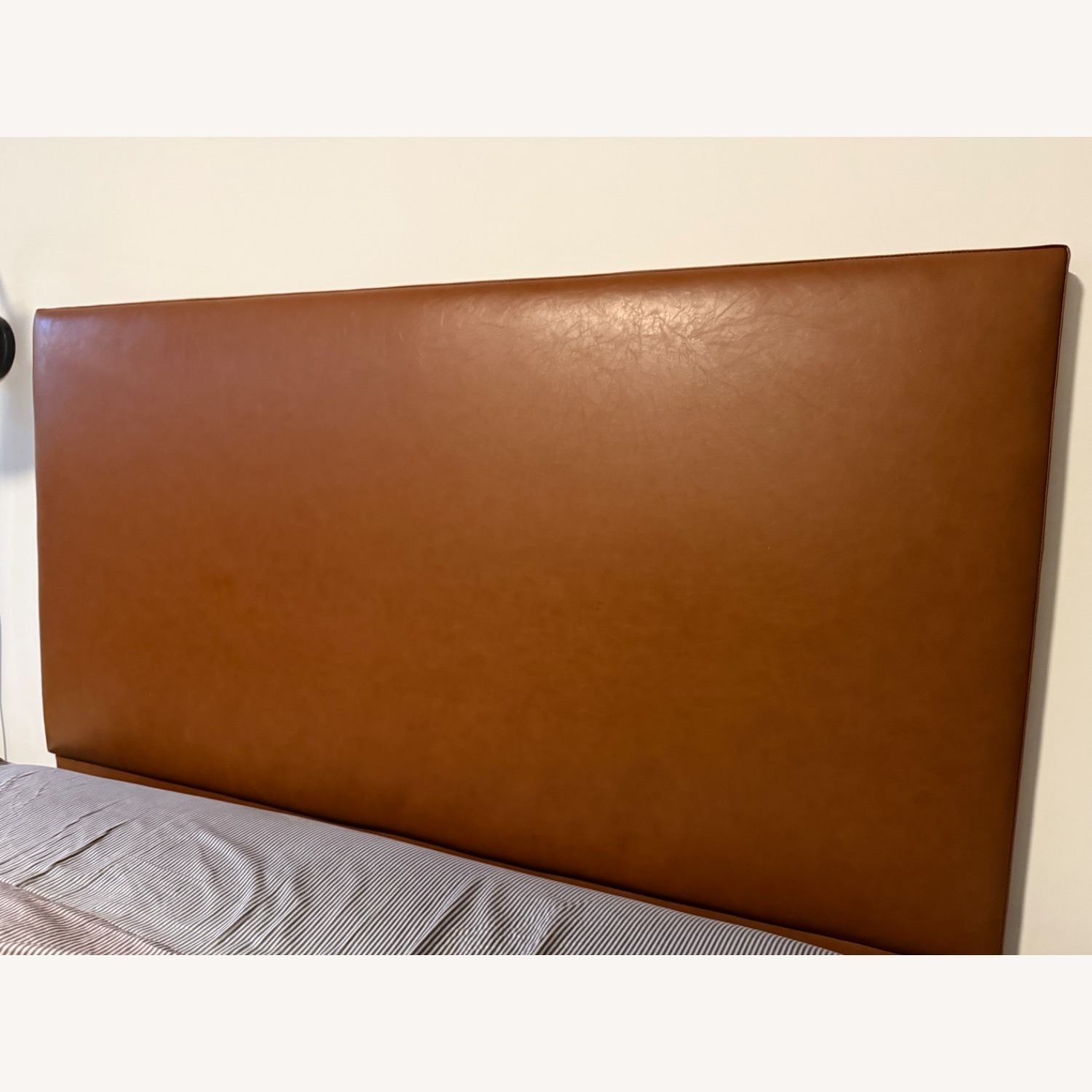 West Elm Upholstered Headboard - Faux Leather - image-1