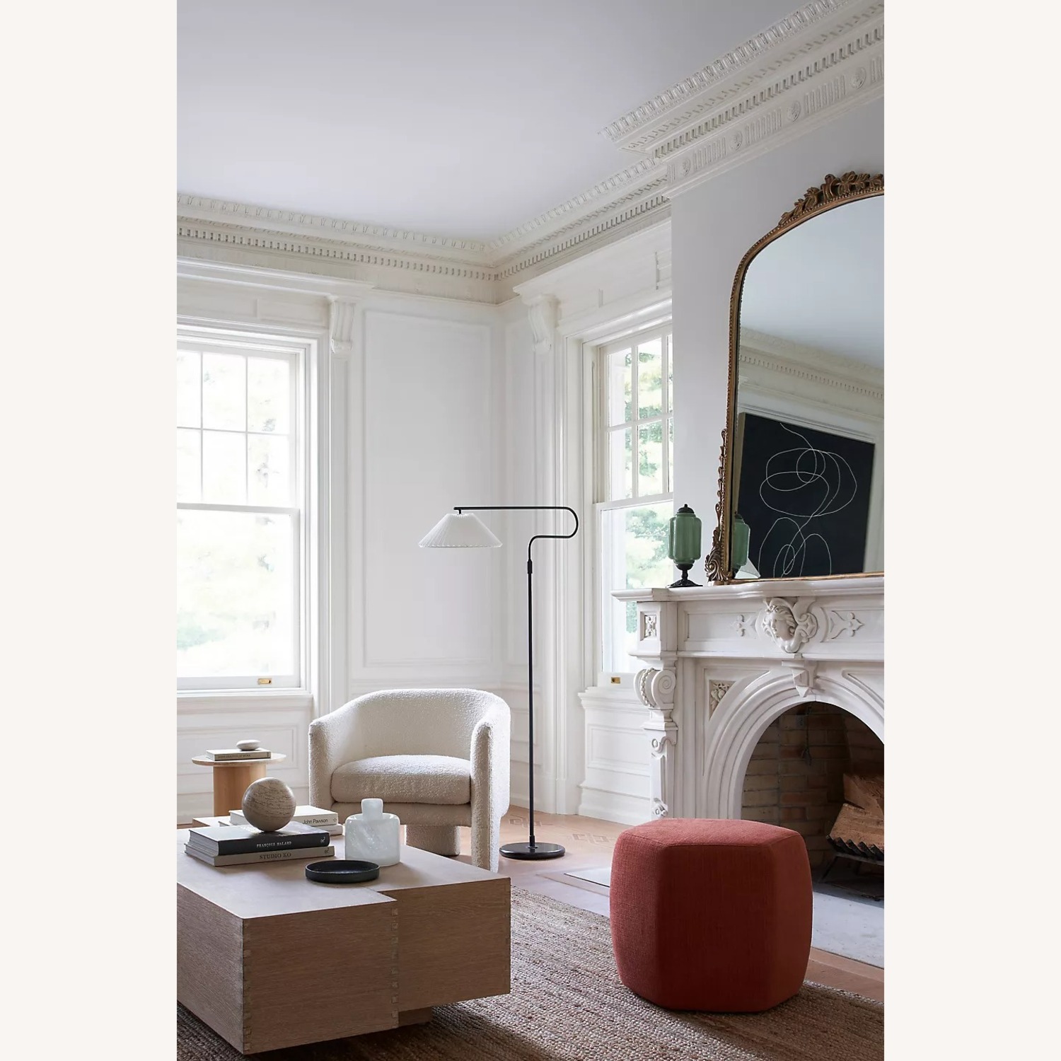 Anthropologie Harriet Paper Pleated Floor Lamp - image-3