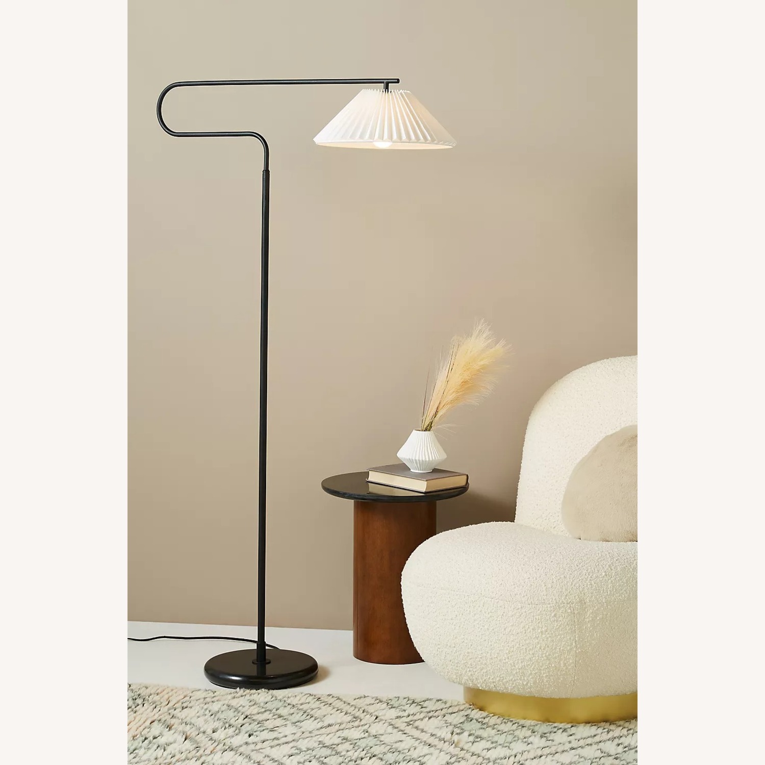 Anthropologie Harriet Paper Pleated Floor Lamp - image-1