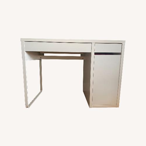 Used IKEA MICKE White Desk with Storage for sale on AptDeco